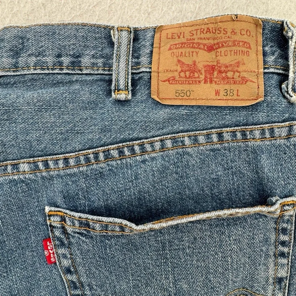 Levis 550 Shorts Mens 38‎ Jorts Denim Y2K Baggy Medium Wash Cotton Skater Grunge
